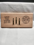 Plaque to display rounds received at a Veteran's funeral